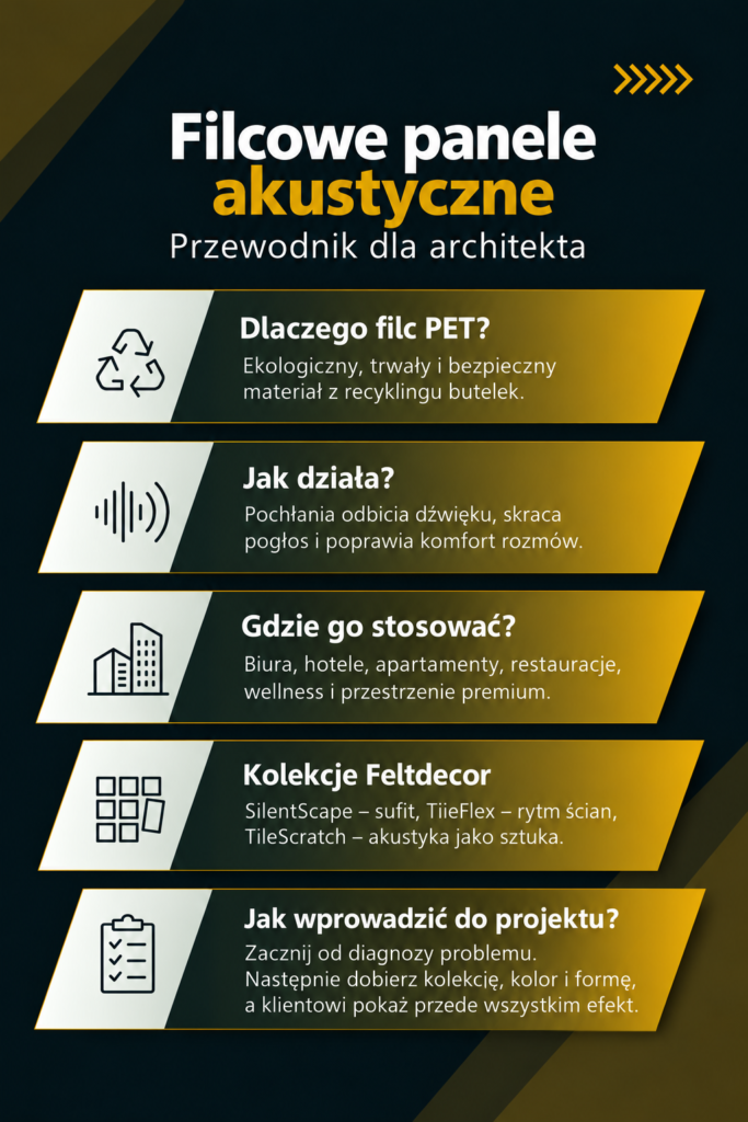 Przewodnik po filcowych panelach akustycznych Panele akustyczne z filcu, przewodnik dla architektów i projektantów