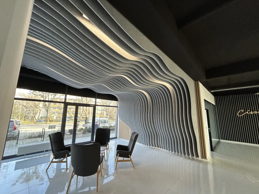 IMG 4559 Feltdecor acoustic ceilings: lightweight and easy to install